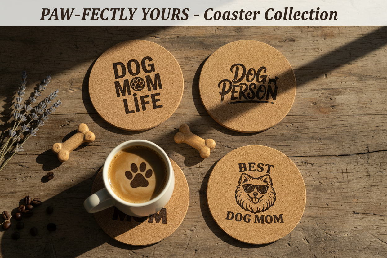 Cork Dog Coasters