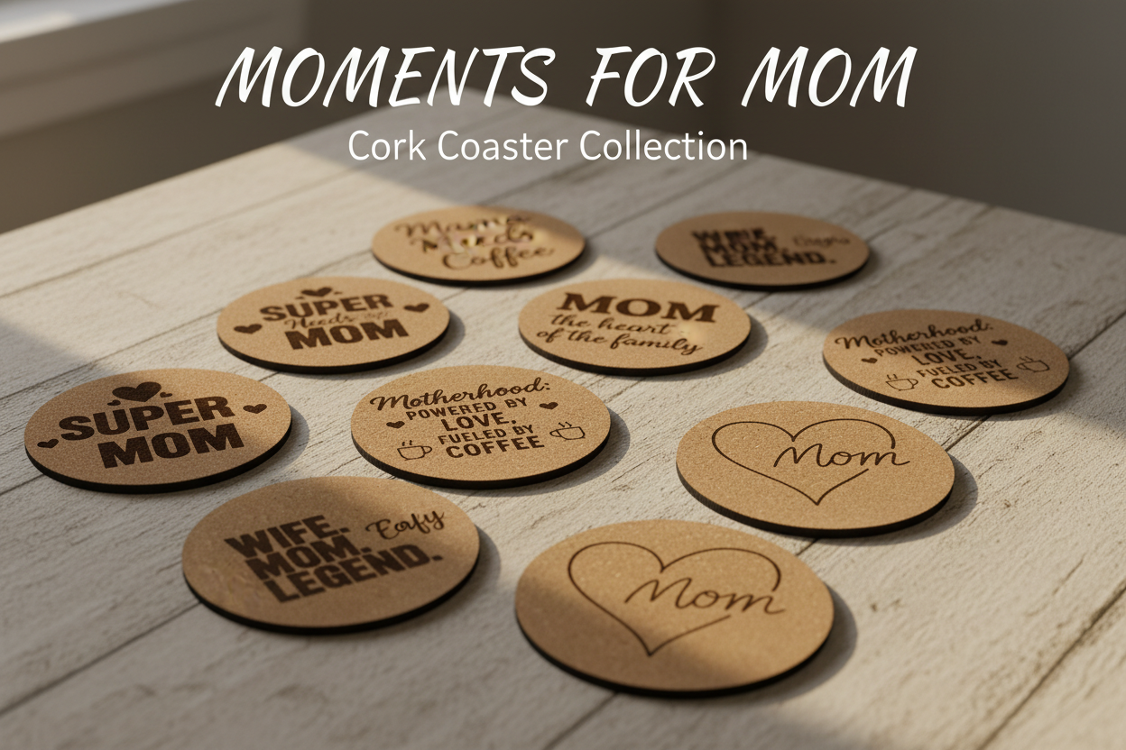 Cork Mom Coasters