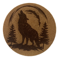 4 inch cork coaster – Wild Wolf 36 - wolf theme