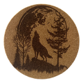 4 inch cork coaster – Wild Wolf 32 - wolf theme