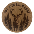 4 inch cork coaster – One with the woods 2 - hunting theme