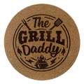 4 inch cork coaster – The Grill Daddy - Dad theme