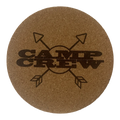 4 inch cork coaster – Camp Crew – Camping theme