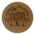 4 inch cork coaster – Camping Nature Adventure – Camping theme