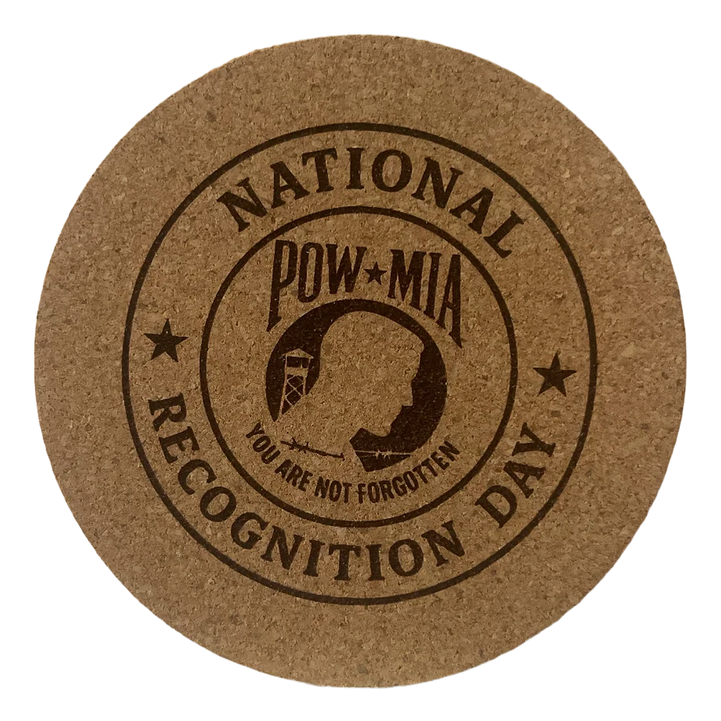 4 inch cork coaster – National Recognition Day – Military Tribute theme