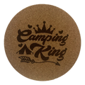 4 inch cork coaster – Camping King– Camping theme