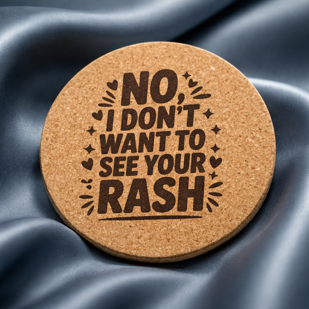 4 Inch Cork Coaster – No I Don’t Want To See Your Rash – Funny Nurse Humor Coaster