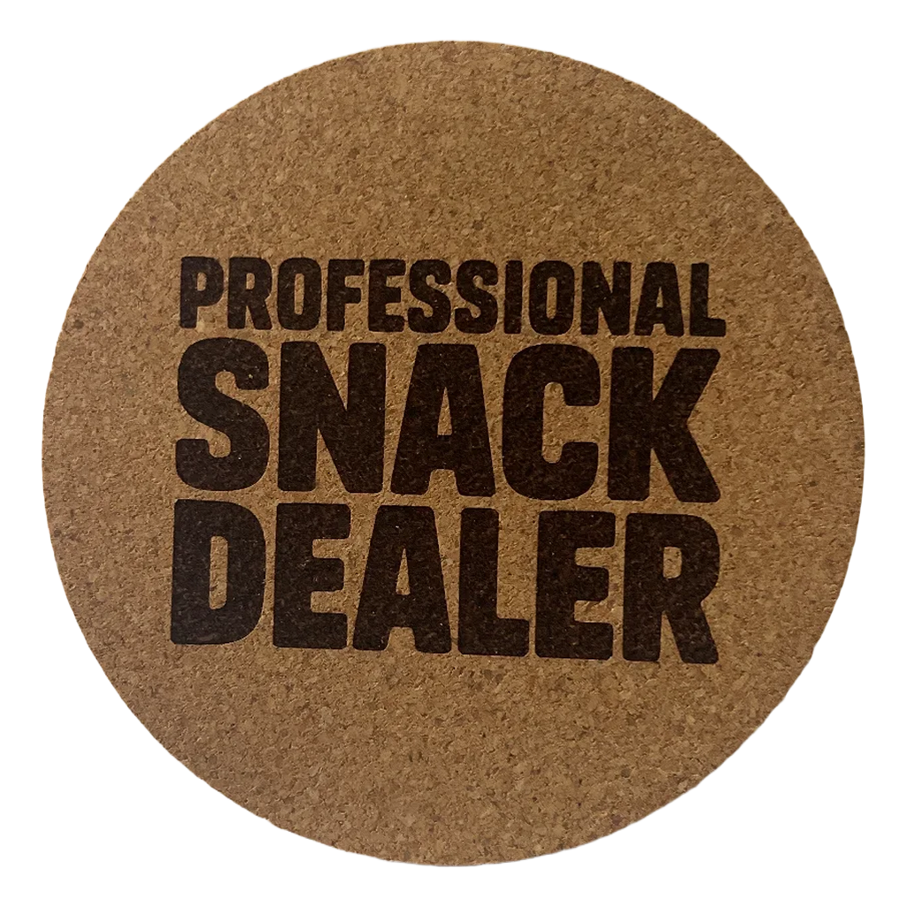 4 inch cork coaster – Professional Snack Dealer – Mom theme