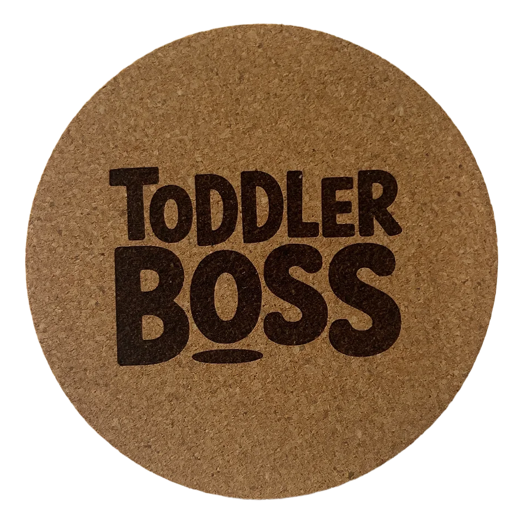 4 inch cork coaster – Toddler Boss – Mom theme