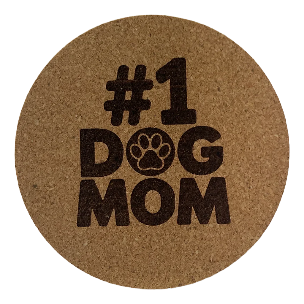 4 inch cork coaster – # 1 Dog Mom – Dog theme 127329