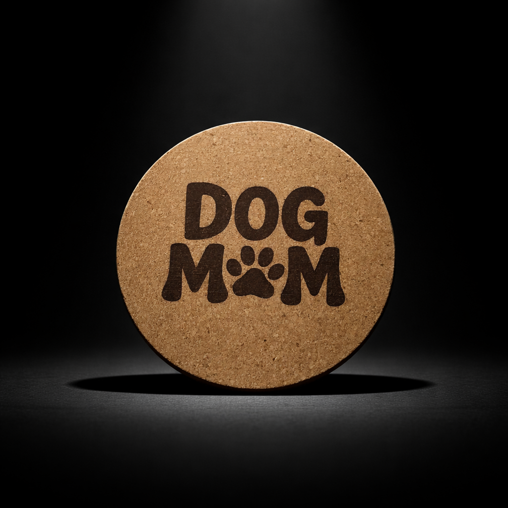 4 inch cork coaster – Dog Mom – Dog theme 127343