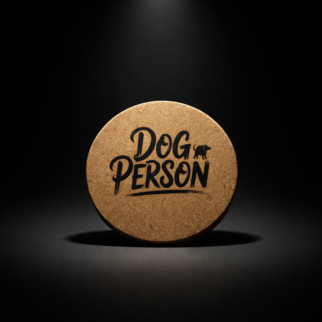 4 inch cork coaster – Dog Person – Dog theme 127344