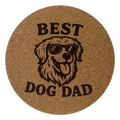 4 inch cork coaster – Best Dog Dad  – Dog theme 127313
