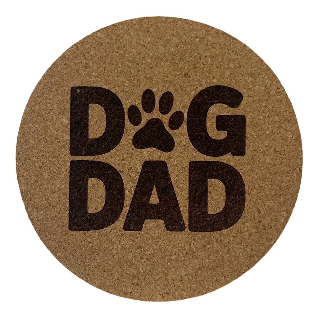 4 inch cork coaster – Dog Dad – Dog theme 127327