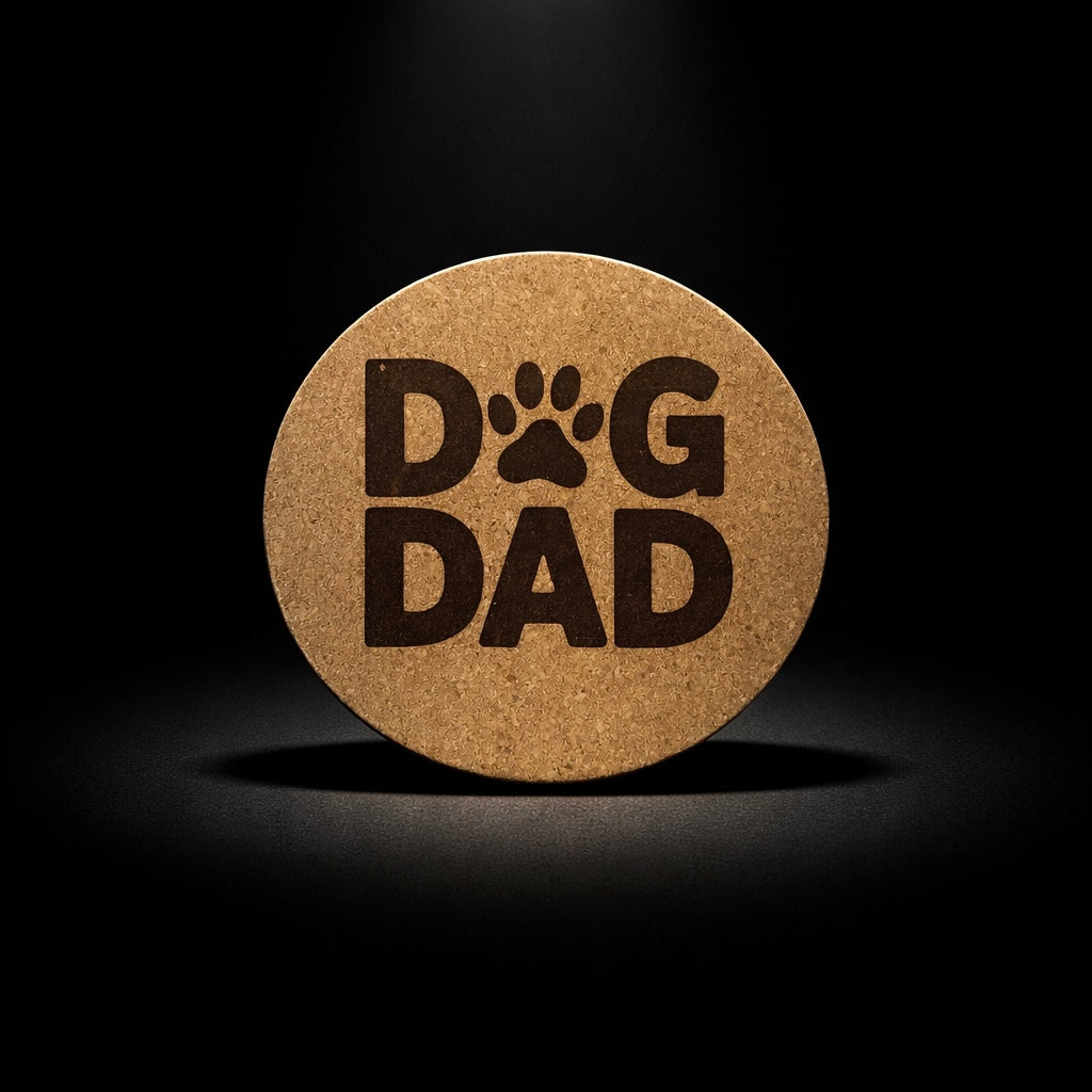 4 inch cork coaster – Dog Dad – Dog theme 127327