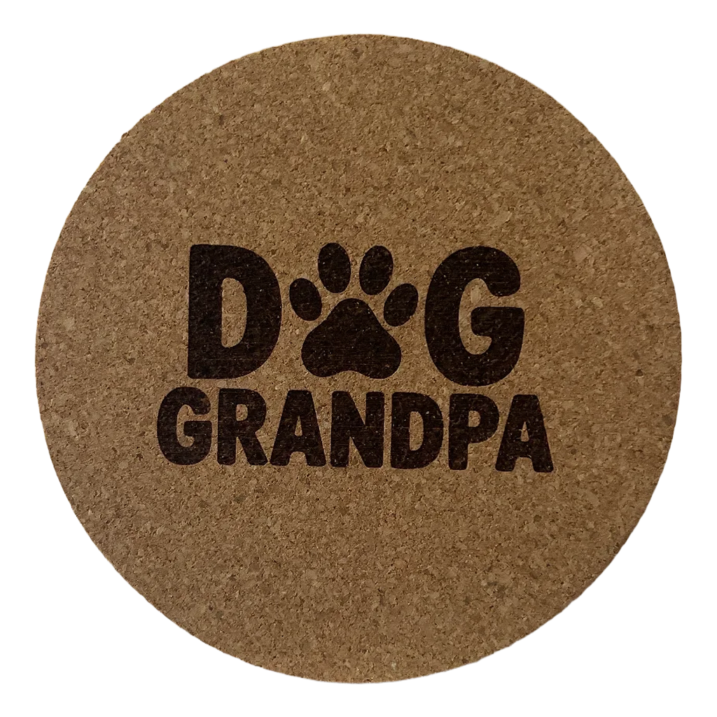 4 inch cork coaster – Dog Grandpa – Dog theme 127328