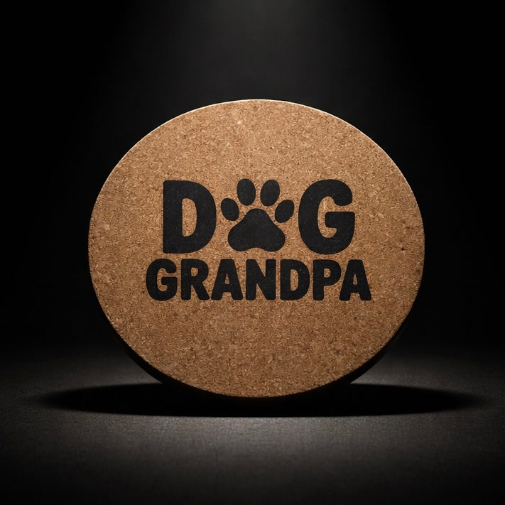 4 inch cork coaster – Dog Grandpa – Dog theme 127328