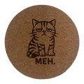 4 inch cork coaster – MEH – Cat theme 127387