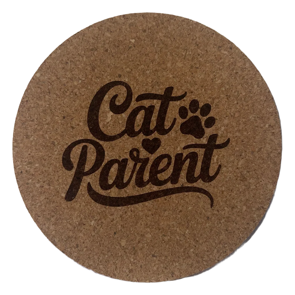 4 inch cork coaster – Cat Parent – Cat theme 127399