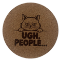 4 inch cork coaster – UGH PEOPLE – Cat theme 127401