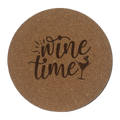 4 inch cork coaster – Wine Time - wine theme