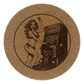 4 inch cork coaster – Woman In Bikini Playing Slots – Casino Night theme
